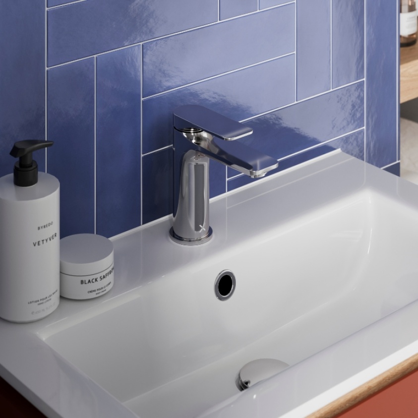 Product Lifestyle image of the Crosswater Fuse Chrome Basin Monobloc